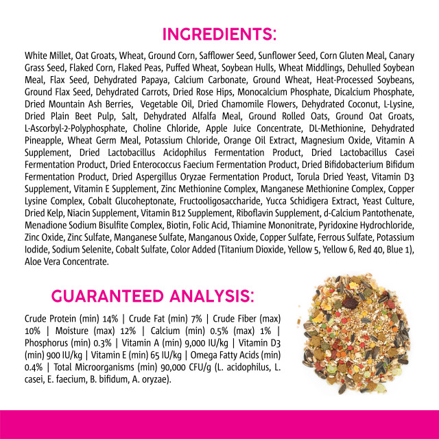 Nutrition-Image showing VitaSmart Cockatiel & Lovebird